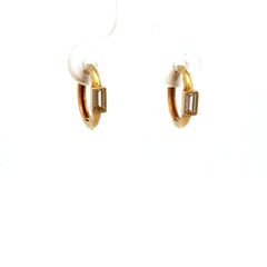 Earrings Stylish Hoops 11.5 2.5mm 14K