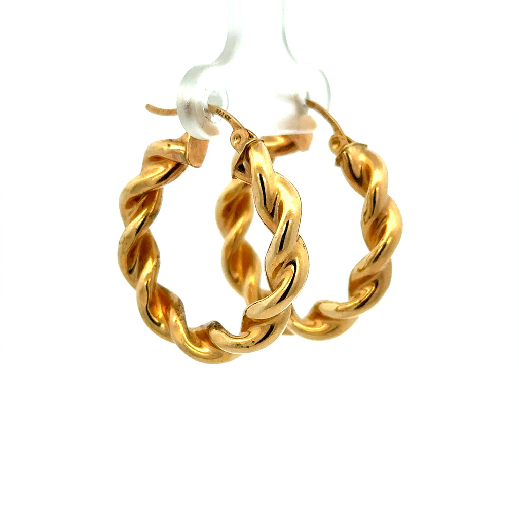 Earrings Twisted Hoops 27 4.5mm 10K