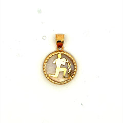 Pendant Mother-of-Pearl Zodiac Sign 21.5 10K