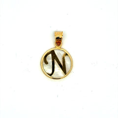 Pendant Mother-of-Pearl Initial 22 10K