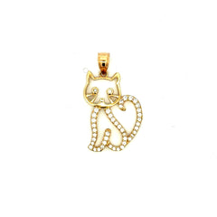 Pendant Kitten with CZ 30.5 10K