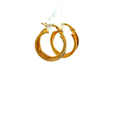 Earrings Twisted Double Hoops 21 3.5mm 10K