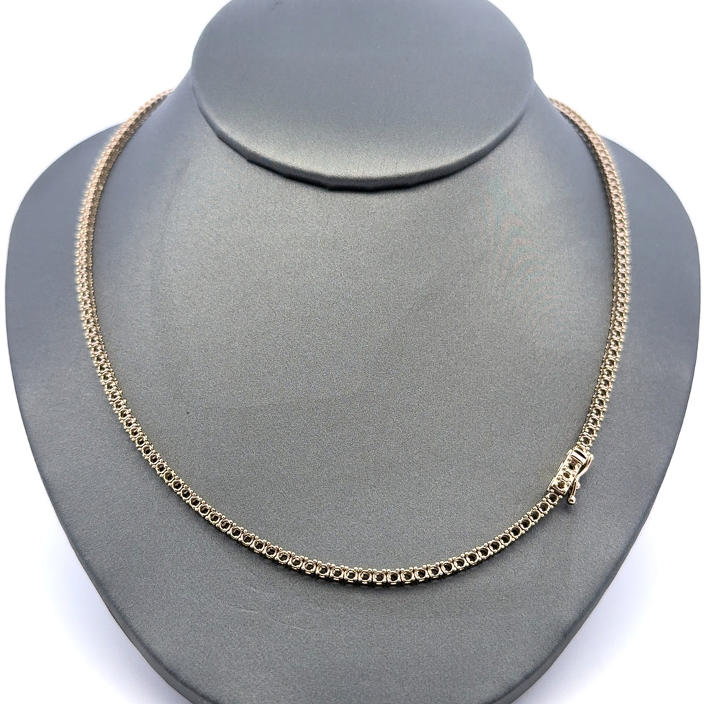 Chain Tennis without Stones White Gold 2.5mm 16" 10K