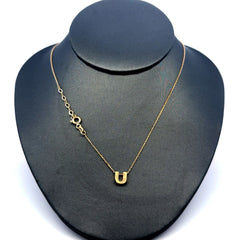 Chain Lowercase Initial 'U' 0.5mm 18" 14K
