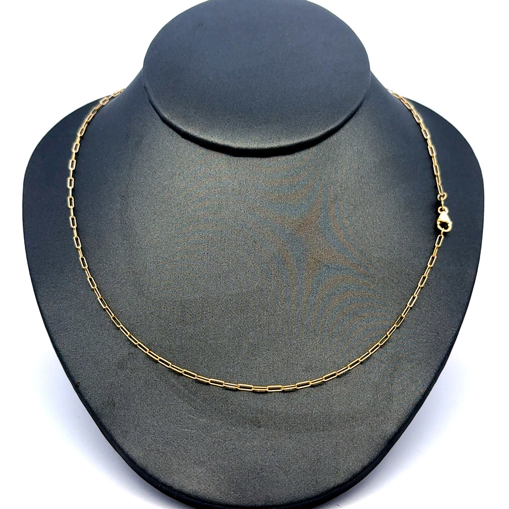 Chain Oval Slim Link 1.5mm 16" 14K