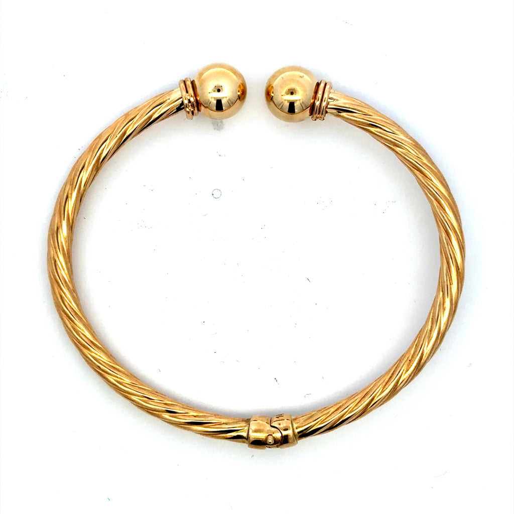 Bangle Hollow Twisted 17 4mm 14K