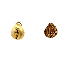 Earrings Omega Lock 17 14mm 10K