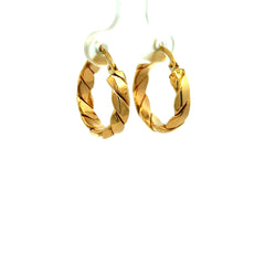 Earrings Twisted Hoops 21 4.5mm 10K