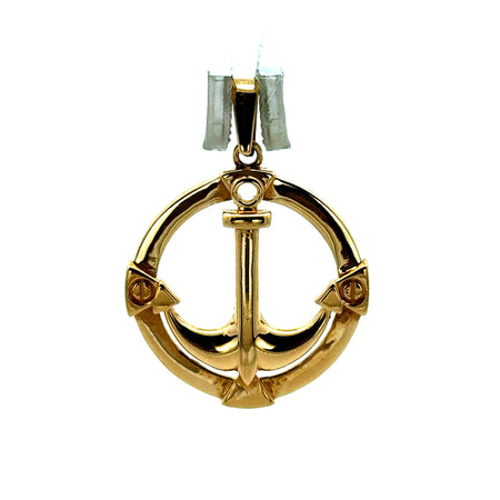 Pendant Ship’s Wheel & Anchor 31 14K