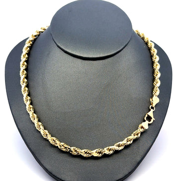 Chain Hollow Rope 5.5mm 16" 14K