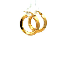 Earrings Plain Hoops 23.5 3.5mm 10K