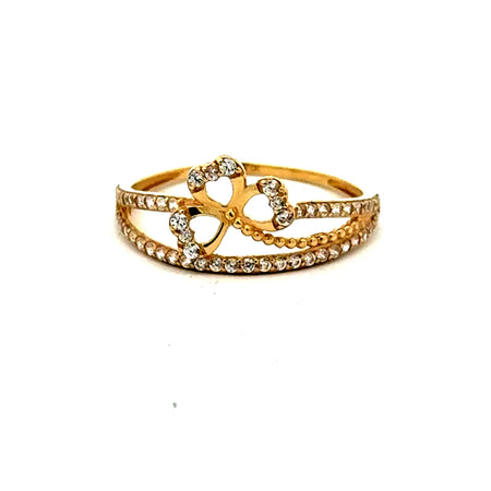 Ring Women's with CZ 7 1mm 10K