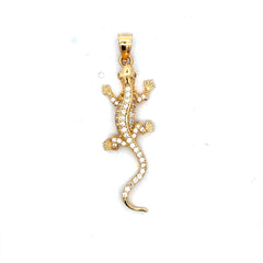 Pendant Salamander with CZ 44.5 14K