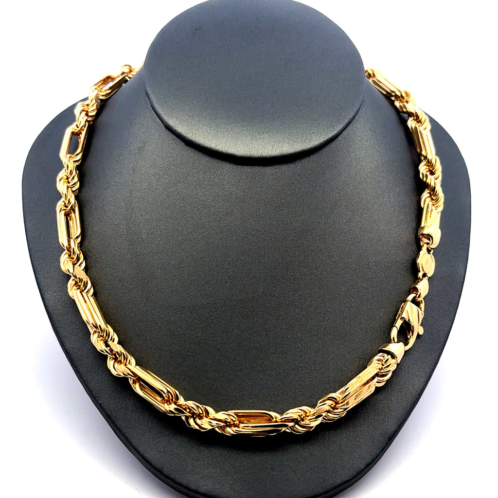 Chain Solid Figarope 7mm 26" 14K