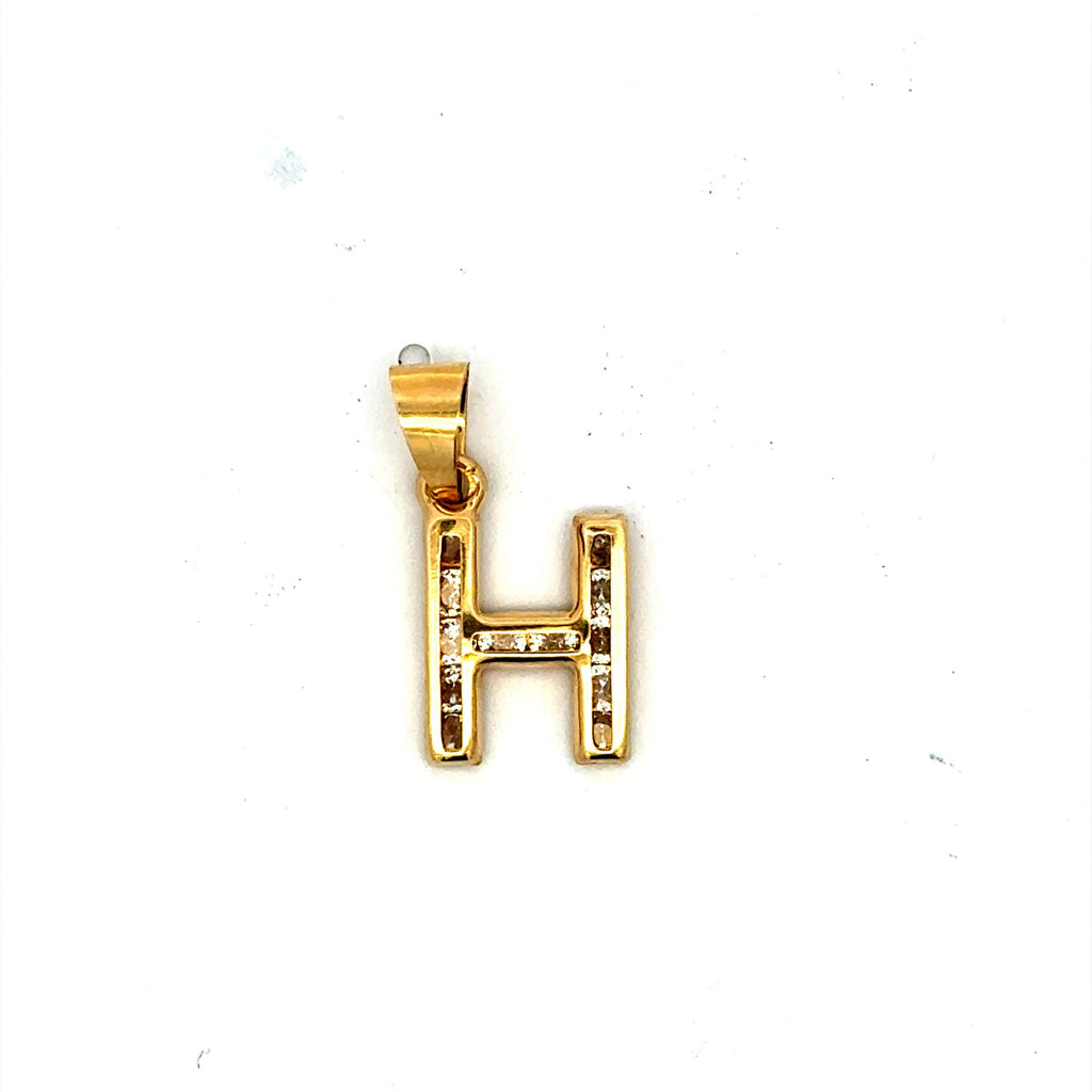 Golden Bull Basic Pendant ’So Cute’ Initial H 20.5 10K