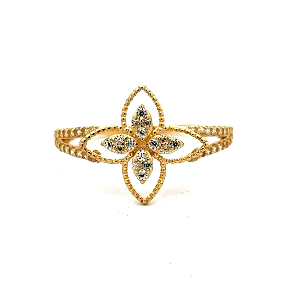 Ring Women's with CZ 7 1mm 10K