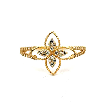 Ring Women's with CZ 7 1mm 10K