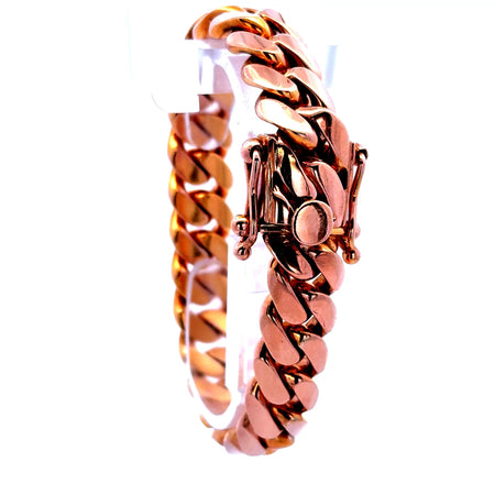 Bracelet Cuban Link Rose Gold 12.5mm 7.5" 10K