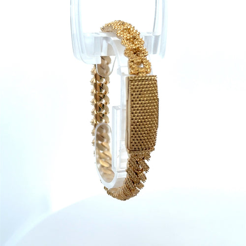 Bracelet Iced Cuban without Stones 9.5mm 8" 10K