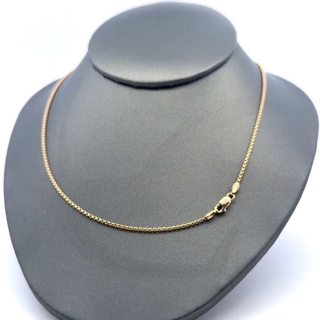Chain Rounded Box Link 1.5mm 18" 10K