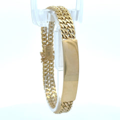 Bracelet ID Double Cuban Link 11.5mm 8" 10K