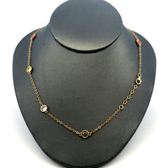 Chain with Dainty Stations 6mm 17.5" 14K