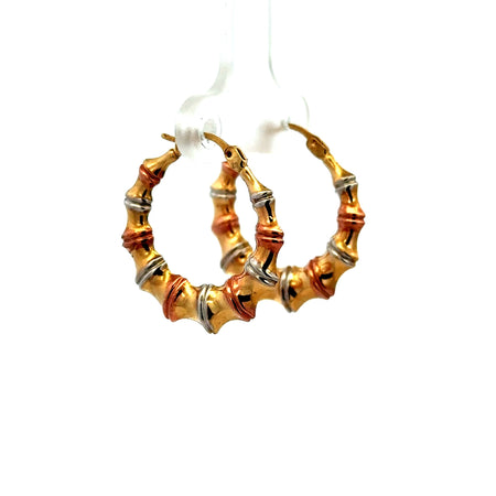 Earrings Stylish Hoops 23.5 3.5mm 10K