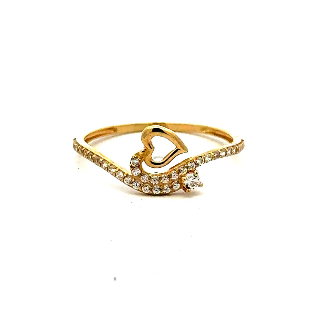 Ring Women's with CZ 7 1mm 10K