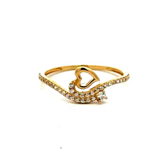 Ring Women's with CZ 7 1mm 10K