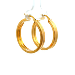 Earrings Plain Hoops 30 4mm 10K