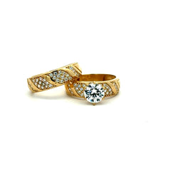 Ring CZ Bridal Set 7 9mm 10K