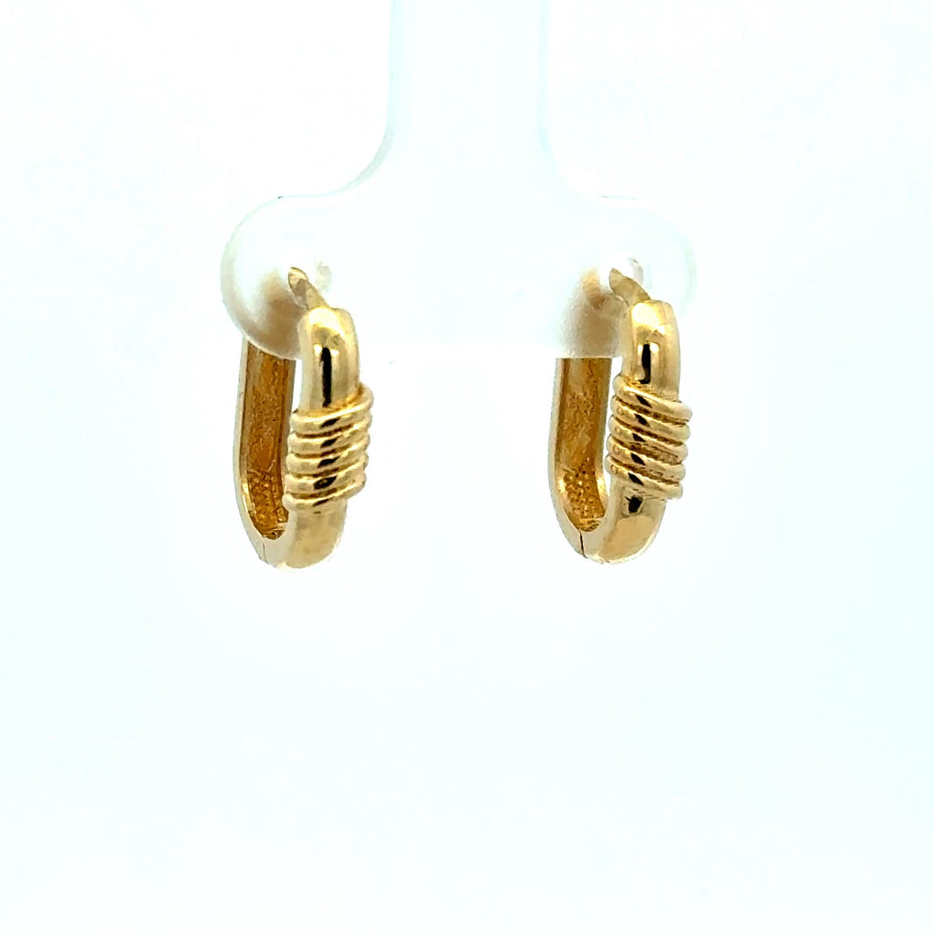 Earrings Fancy Hoops 14.5 4mm 10K
