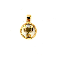 Pendant Mother-of-Pearl Zodiac Sign 21.5 10K