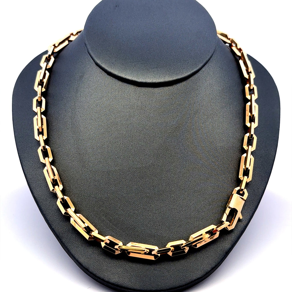 Chain Interlocking Anchor Box Link 6mm 18" 14K