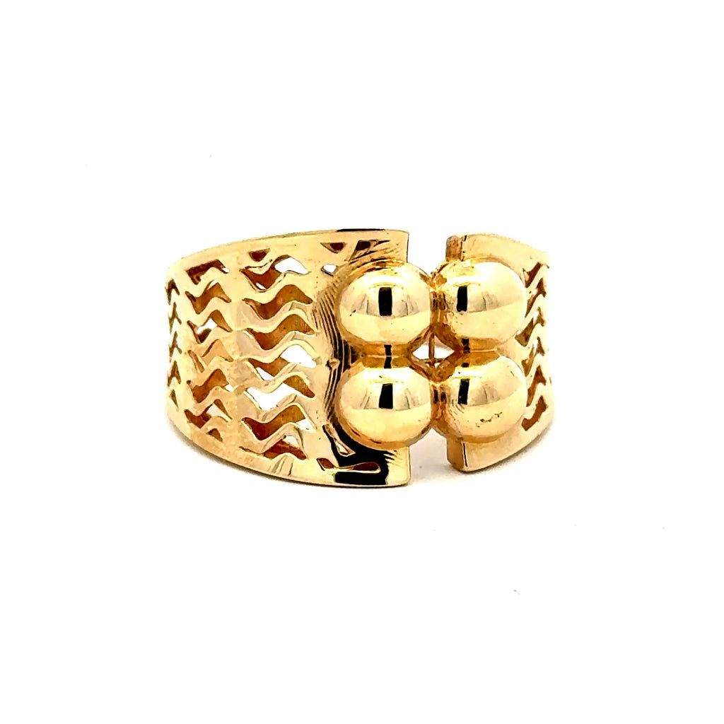 Ring Women's Symmetry & CZ 10 3.5mm 10K