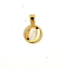 Pendant Mother-of-Pearl Initial 22 10K