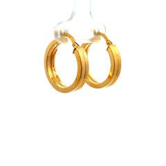 Earrings Plain Hoops 21.5 4mm 10K