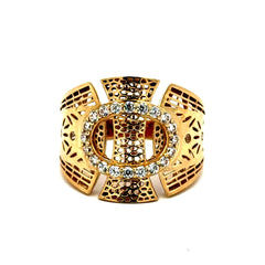 Ring Women's Symmetry & CZ 9 3mm 10K
