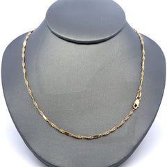 Chain Bar/Twisted Herringbone 1.5mm 20" 10K