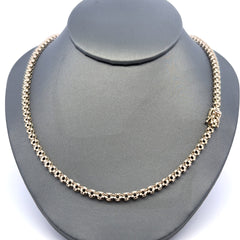 Chain Tennis without Stones White Gold 4mm 16" 10K