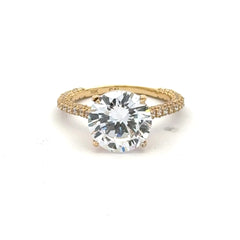Ring Women CZ-Iced Band Round Stone 6.5 1.5mm 10K