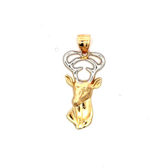 Pendant Two-Tone Deer 39 14K