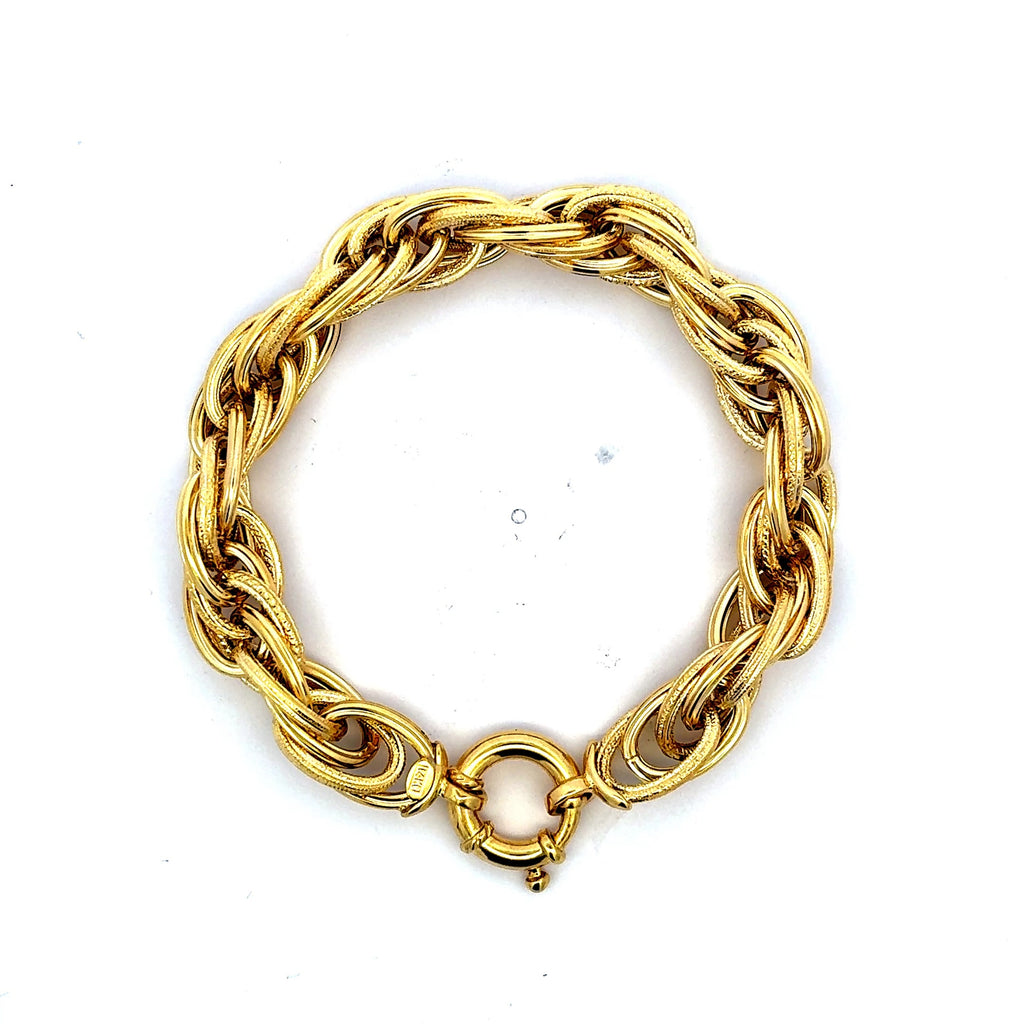 Bracelet Big Rope 10mm 7" 14K