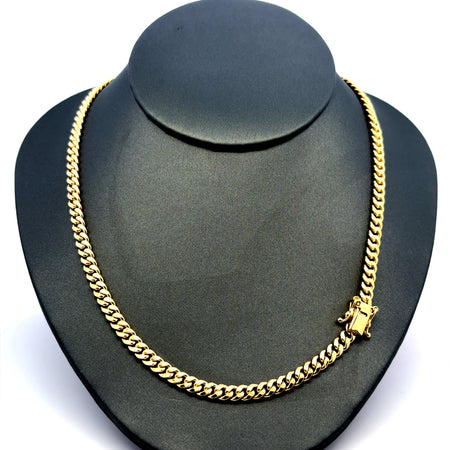 Chain Hollow Cuban 4.5mm 24" 14K