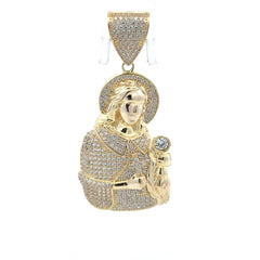Pendant Red-Eyed Beast Face in a Hood 64.5 10K