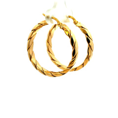 Earrings Twisted Hoops 31 4.5mm 10K