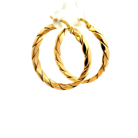Earrings Twisted Hoops 31 4.5mm 10K