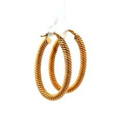 Earrings Twisted Hoops 38 4mm 10K