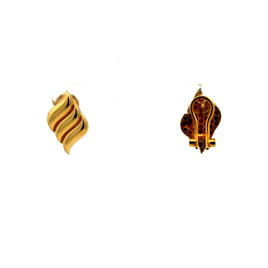 Earrings Omega 20.5 12.5mm 10K