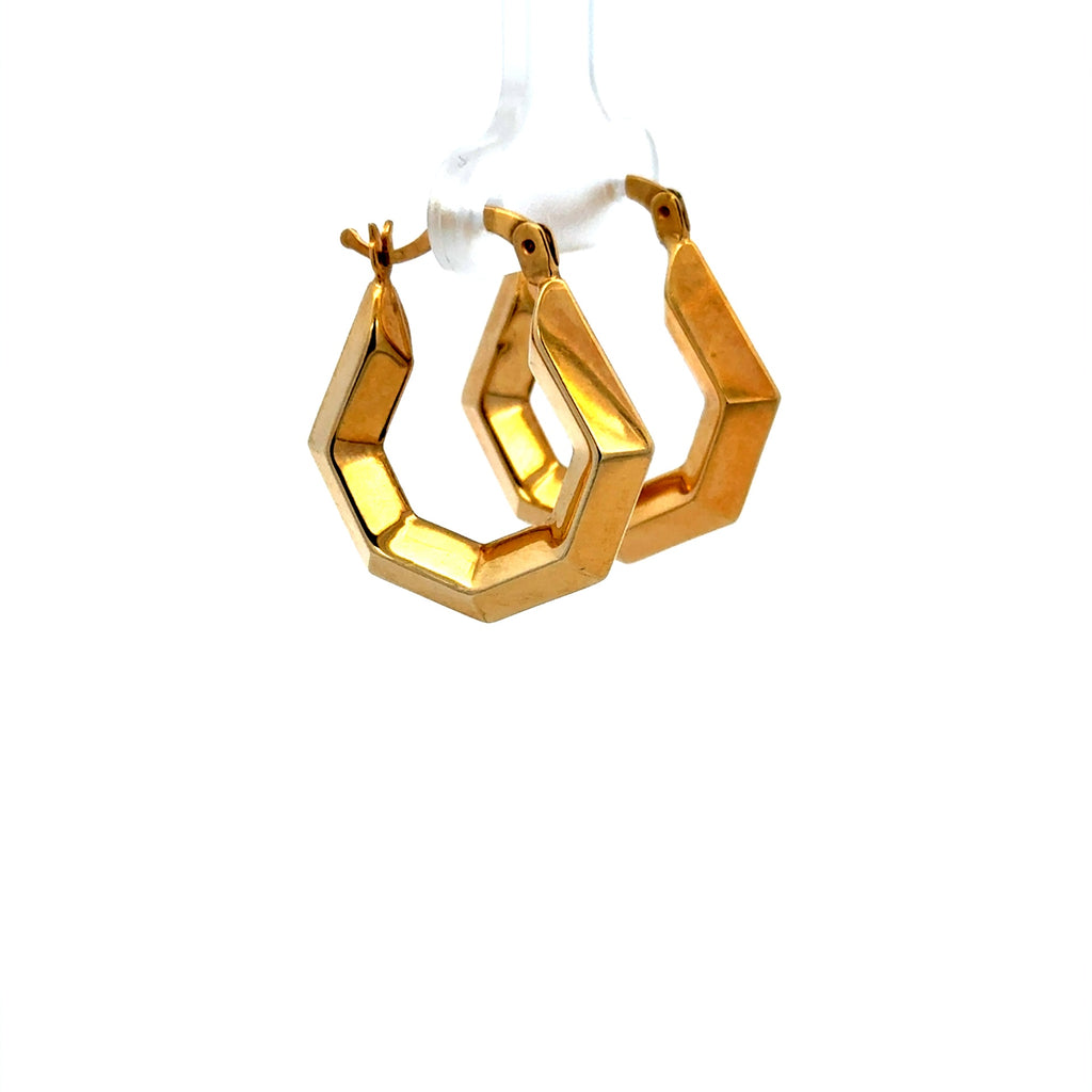 Earrings Plain Hoops 25 5mm 10K